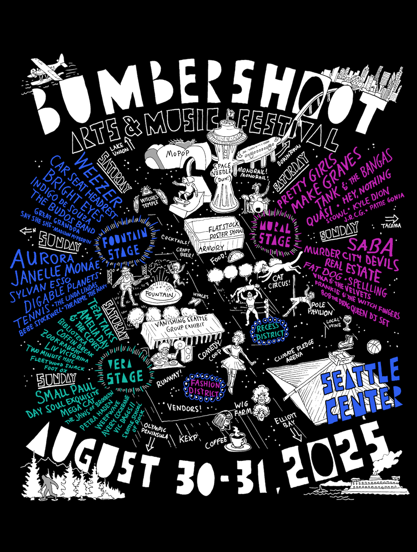 Bumbershoot 2025 Lineup Poster